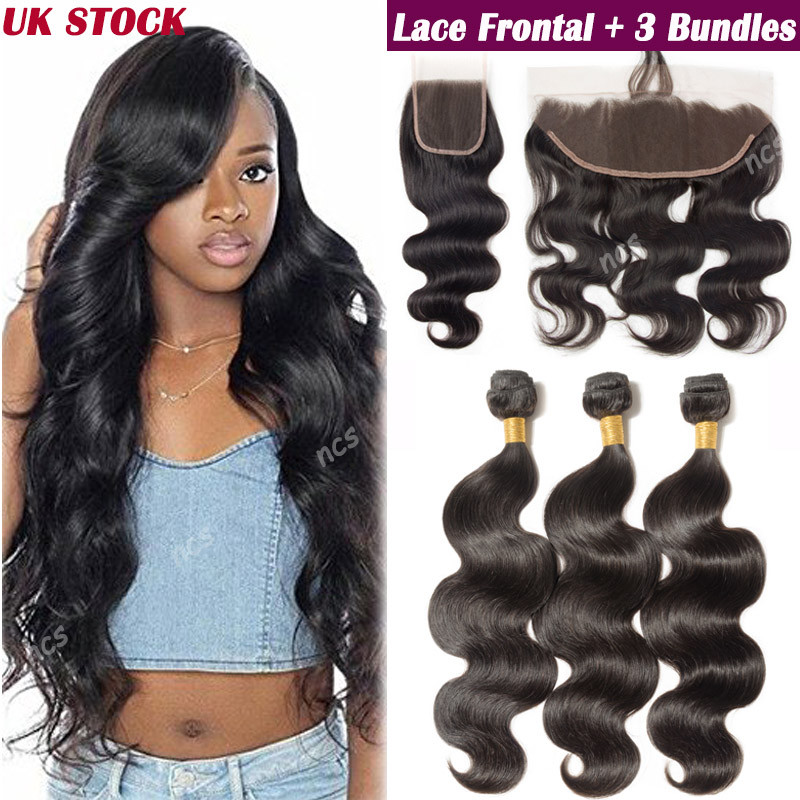 9a Peruvian Virgin Human Hair Weave 100g Bundle 360 Lace Frontal