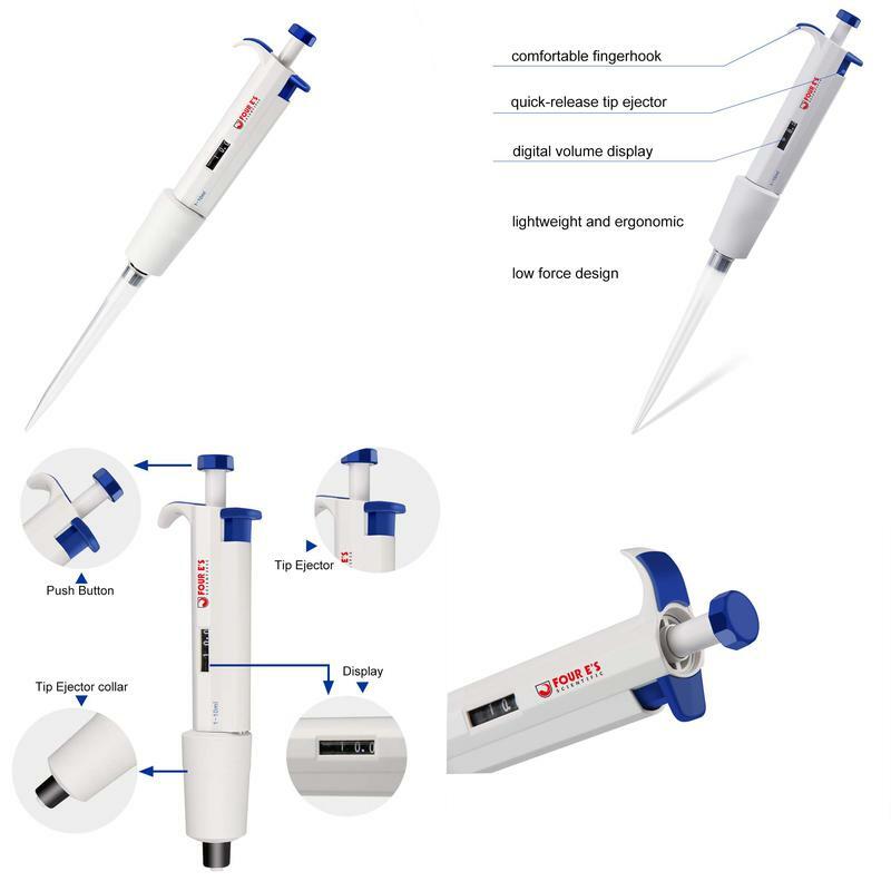 Einkanalpipette/Pipettierer, Four E'S Scientific 1-10Ml Verstellbar Autoklavierb