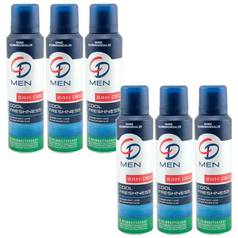 CD MEN Deo Spray  Cool Freshness Kühle Frische 24h Schutz 6 x 150 ml