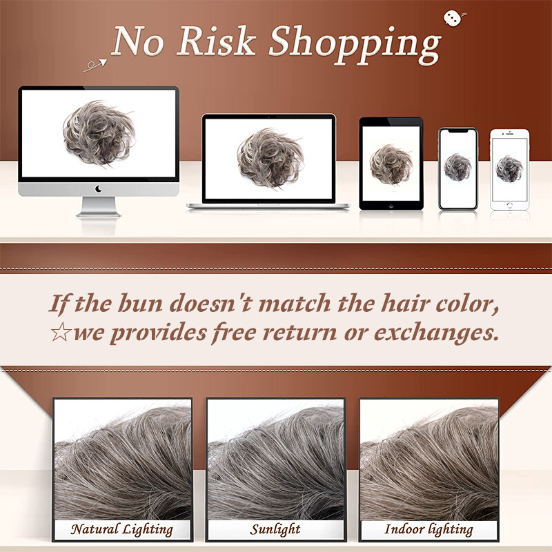 THICK X-LARGE Messy Bun Hair Piece Scrunchie Tousled Updo Wrap Hair Extensions