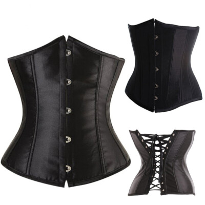 womens lace up corset bustier shaper waist cincher top plus size lingerie s 6xl 402493594592
