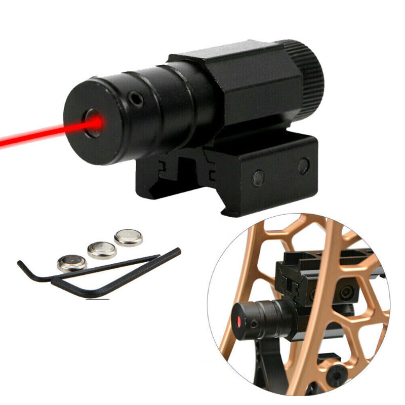 Tactical Red Dot Laser Sight Scope Mount Pistol Archery Bow Crossbow Slingshot