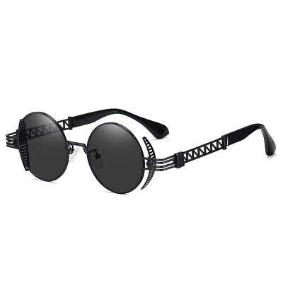 Round Steampunk Sunglasses Women Men Metal Frame Circle Punk Hip Hop Sun Glasses