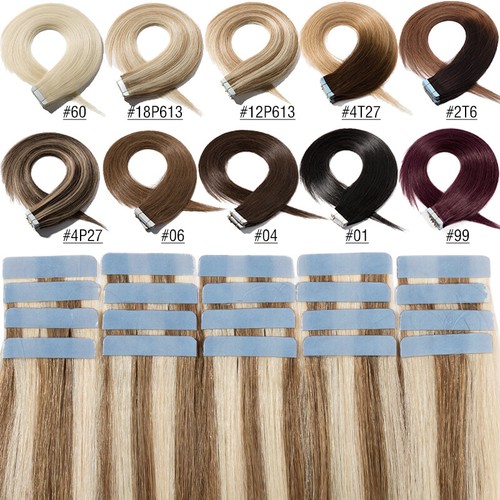 CLEARANCE Tape In Remy Human Hair Extensions Skin Weft Full Head US Stock 80PCS