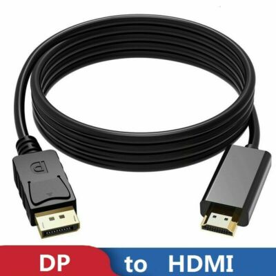 10FT Display Port DP to HDMI Cable Converter Audio Video PC HDTV 1080P 60Hz