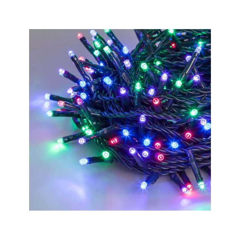 Catena 40 Metri Luci Di Natale Natalizie 480 Led Multicolore Filo Albero dfh