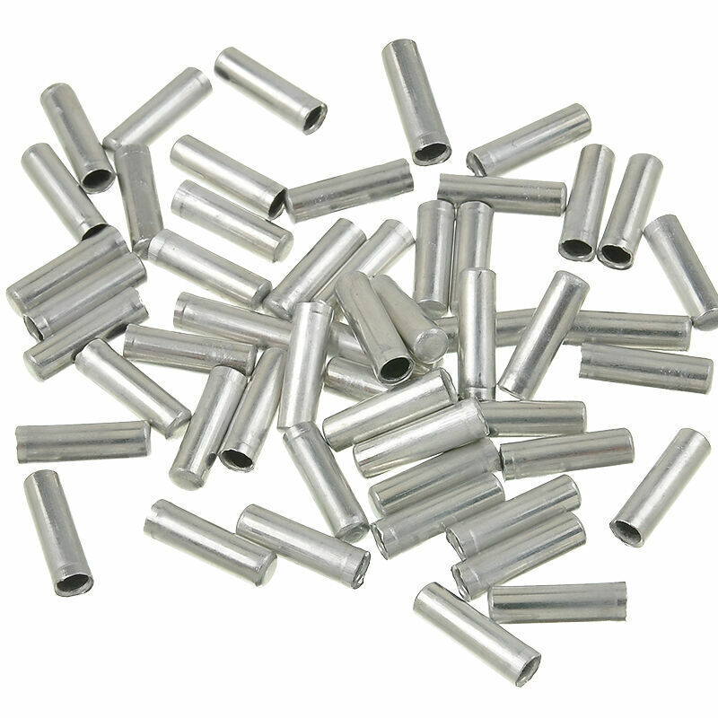 100Pcs Alloy Bicycle Bike Inner Wire Gear Brake Cable End Caps Crimp Ferrule Kit