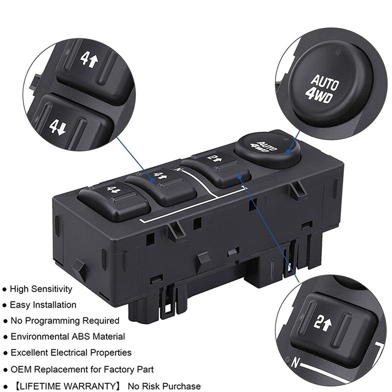 4WD Wheel Drive Switch Transfer Case for 03-07 Chevy Suburban GMC Yukon 19259313
