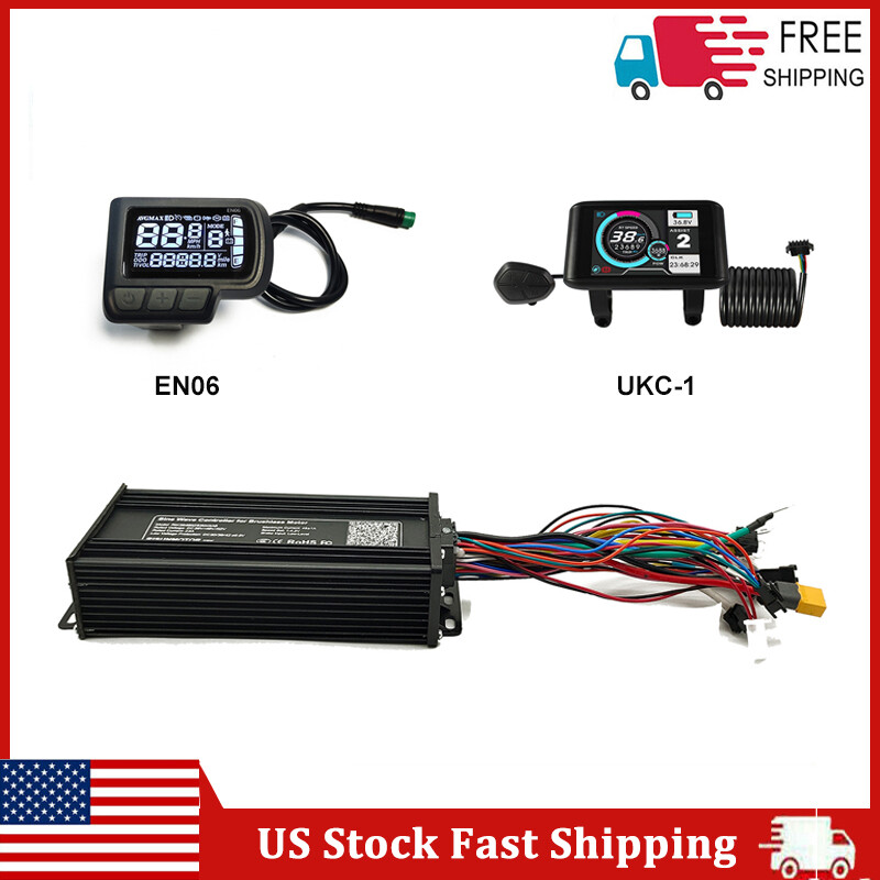 E-bike Controller 36V 48V 52V 1500W 3 Mode Sinewave Controller+EN06/UKC1 Display