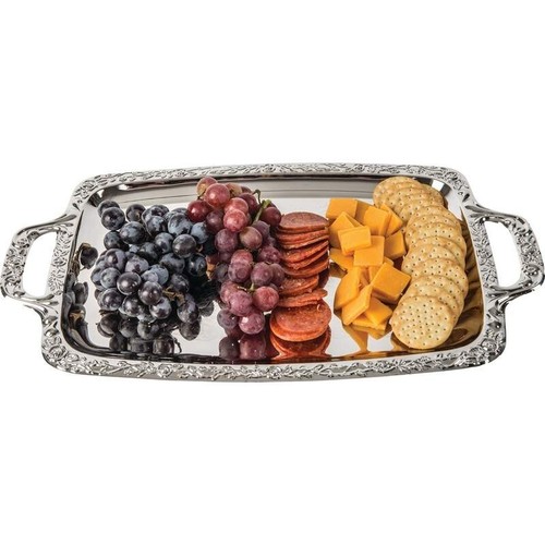 New Sterlingcraft® Oblong Serving Silver Tray Fancy Dish Party Food Candy Event