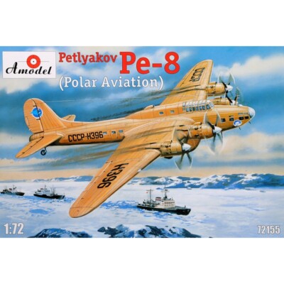 Pe-8 artic aircraft - kits models Amodel 72155 Scale model airplane kit 1:72 