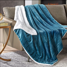 Hyde Lane Comfy Sherpa Throw Blankets for Couch and Bed ...