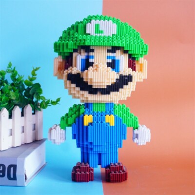 Super Mario Bros. Luigi 3D DIY Mini Building Blocks Figure Game gift Kit 1690Pcs