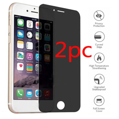 2× Screen Protector Tempered Glass For iPhone 8 Plus Pro 11 X XS XR Privacy