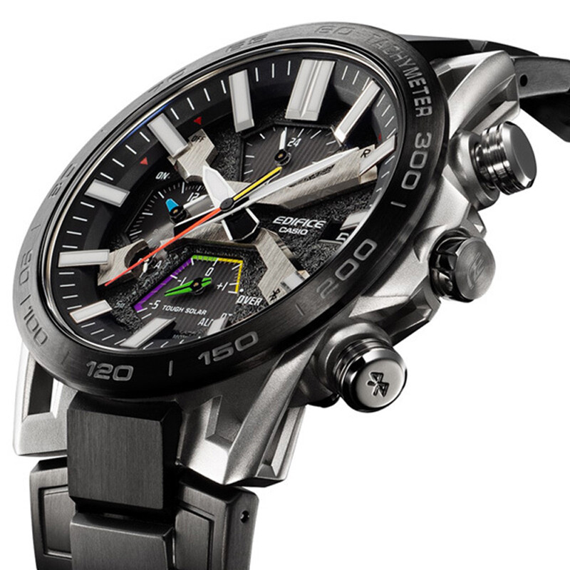 Pre-owned Casio Edifice Eqb-2000ydc-1ajf Sospensione Bluetooth Analog Digital Men`s Watch
