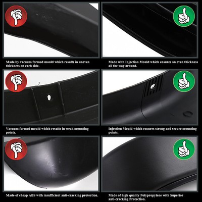 Fits 2005-2011 Toyota Tacoma 6' Smooth Pocket Rivet Style Bolt On Fender Flares