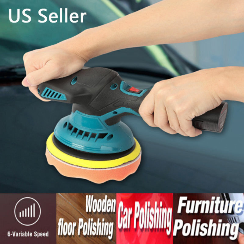 Cordless Polisher 2PCS Battery Car Polishing Machine Rotary Buffer Sander 6