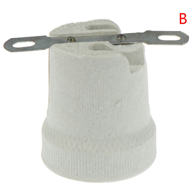 E27 Ceramic Screw Base High Temperature Resist Socket Light Bulb Holder Adap_m$