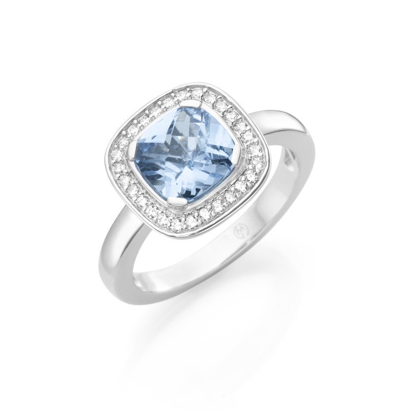 Giorgio Martello Ring Zirkonia Carreé in blau 195157293000 Größe 58