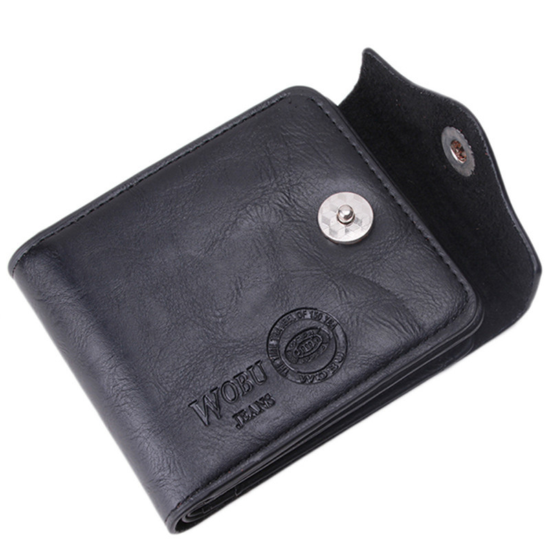 Men's Soft Leather Wallet Pockets Money Purse ID Credit Card Clutch Bifold Black