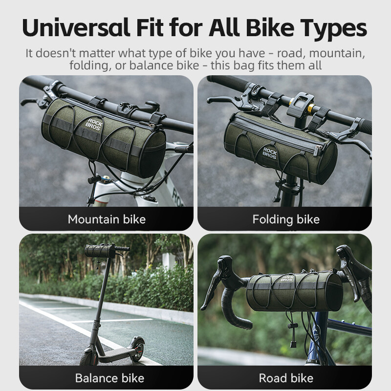 ROCKBROS Bike Handlebar Bag 2L Front Tube Bag Multifunctional Portable Bag