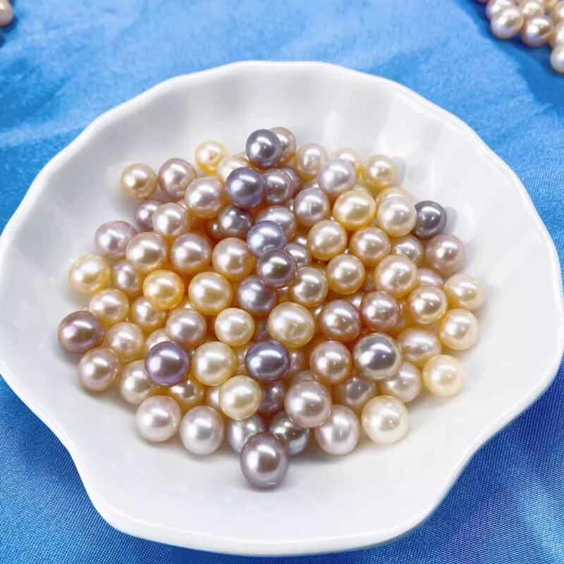 DIY 50g Mix Natürlich Original Süsswasser Zuchtperlen Perle Basteln 5-6mm 9-10mm