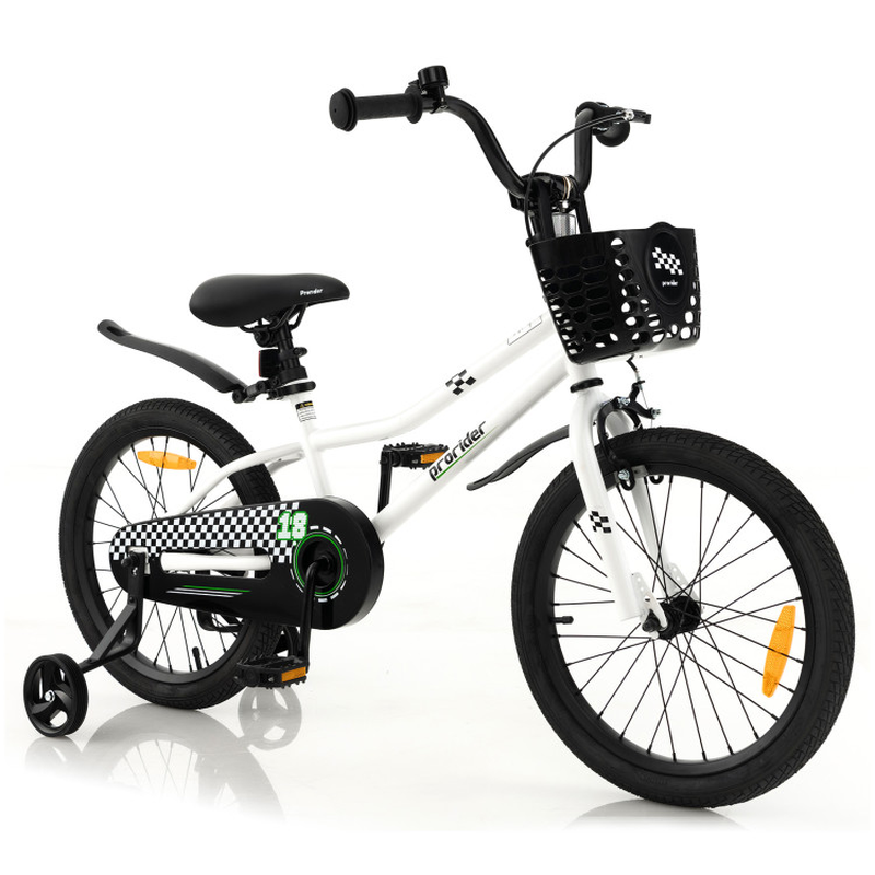 18 Inch Kid'S Bike with Training Wheels and Coaster Brake