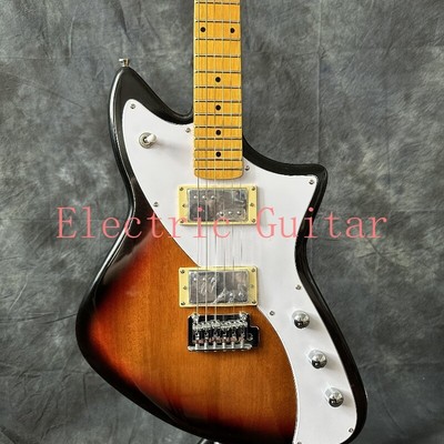 Unbranded Tobacco Sunburst Meteora Electric Guitar HH Pickups Chrome Hardware