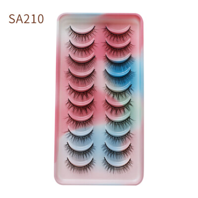 10 Pairs 3D Lash Extension Thick Cross False Mink Eyelashes Natural Long Beauty 