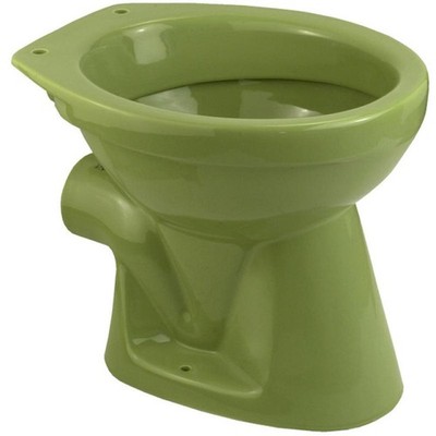 Cornat Tiefspül-WC CORNAT Stand-WC moosgrün, Abgang waagerecht