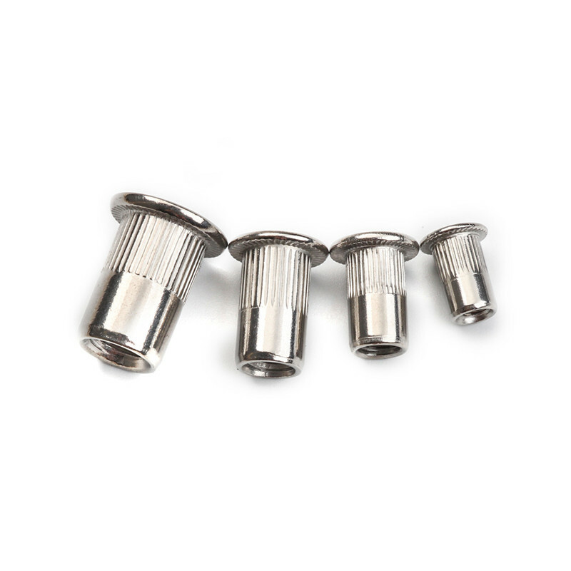 200Pcs Rivet Nuts Stainless Steel Heavy Duty Threaded Insert Nutsert