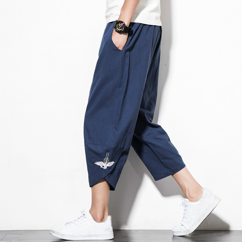 mens-harem-pants-chinese-vintage-crane-embroidered-loose-baggy-cropped-trousers