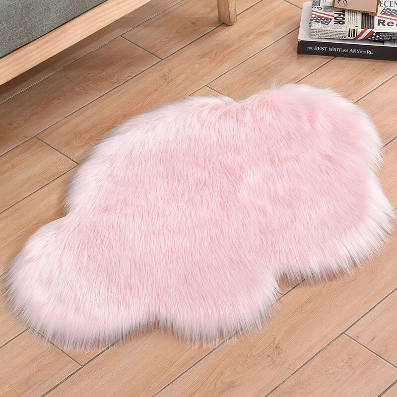 Wolkenförmiger Shaggy Teppich Kunstfell Flokati Teppich 60 x 120 cm 1PC