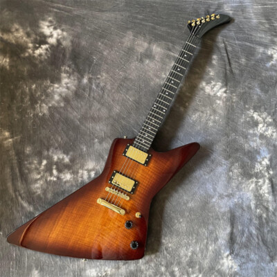 Vintage Sunburst Electric Guitar Solid Body H-H Pickups Rosewood Fingerboard
