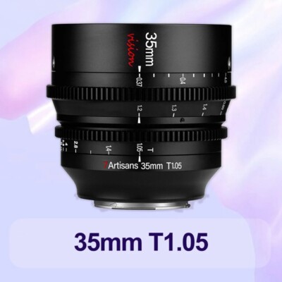 7artisans 25mm 35mm 50mm T1.05 Cine MF APS-C Camera Lens f Sony Canon Nikon Fuji