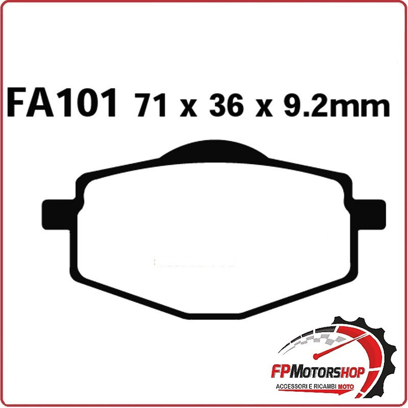 PASTIGLIE PASTICCHE FRENI PER MOTO YAMAHA XT600/E POSTERIORE EBC FA101 ORGANICA