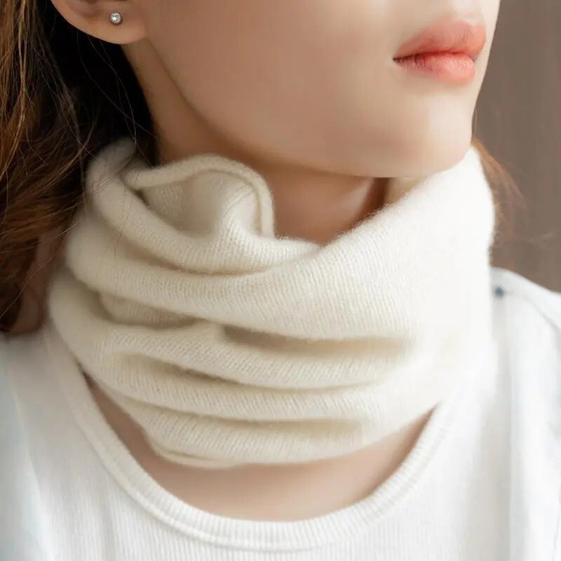 Hommes Femmes Écharpe Tricot Faux Cachemire Serre-Têtes Col Cache-Col Cache-Nez