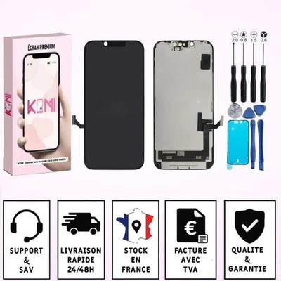 Ecran Pour iPhone 14 OLED +Outils +Adhésif Noir