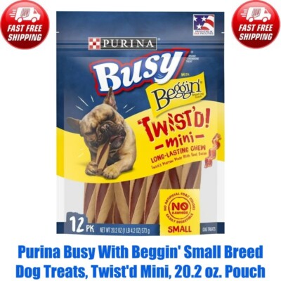 Purina Busy With Beggin' Small Breed Dog Treats, Twist'd Mini, 20.2 oz. Pouch