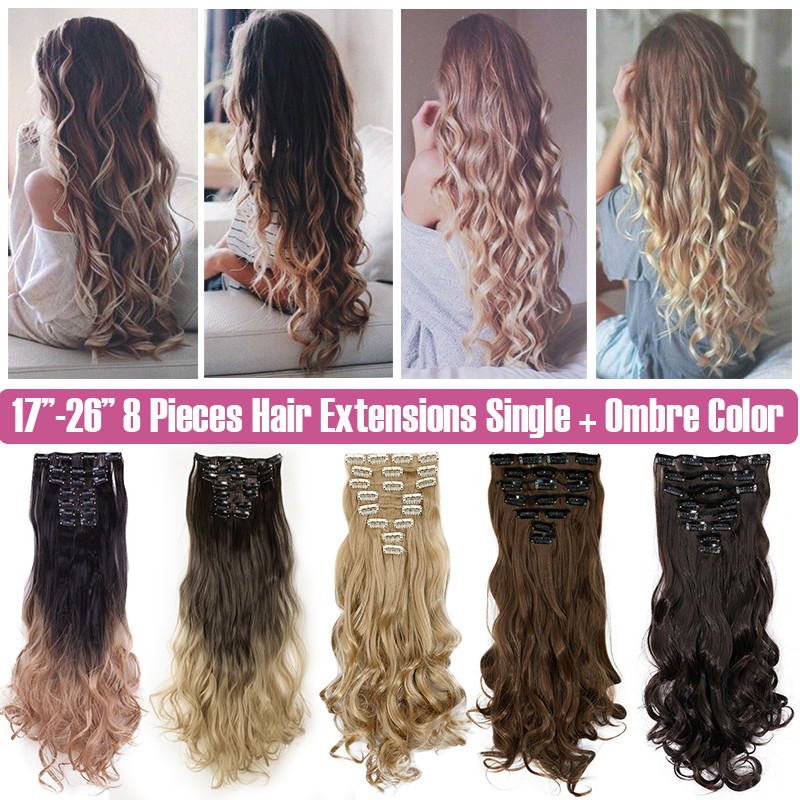 100 Thick Clip In Hair Extension As Human Full Head Hair