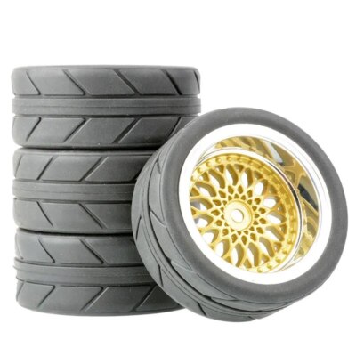 Rc Car 1/10 Wheels Tires Onroad For Tamiya tt01 tt01e tt02 Hpi Rs4 Traxxas 4tec