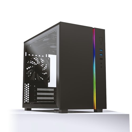 Case M-atx/itx 3 Fans Pre-installed Tempered Glass