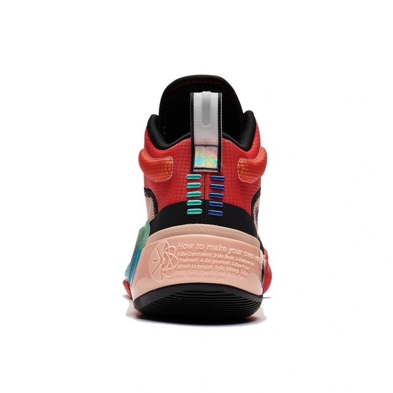 Pre-owned Li-ning Way Of Wade 10-art Men's Mid Top Basketball Shoes Abas115-8 In Red