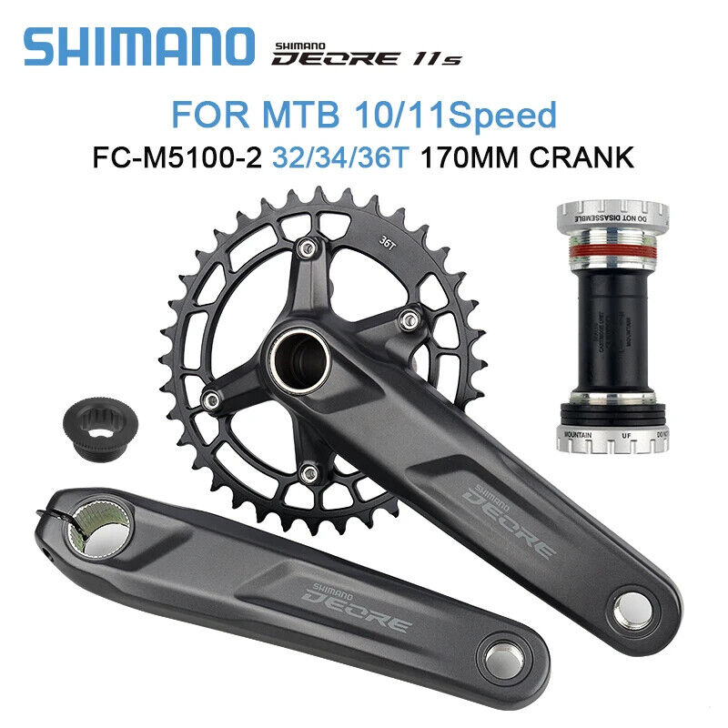 SHIMANO DEORE FC M5100 Crankset 11S MTB Crankset 34/36T SHIMANO DEORE FC M5100 Crankset 11S MTB Crankset 34/36T