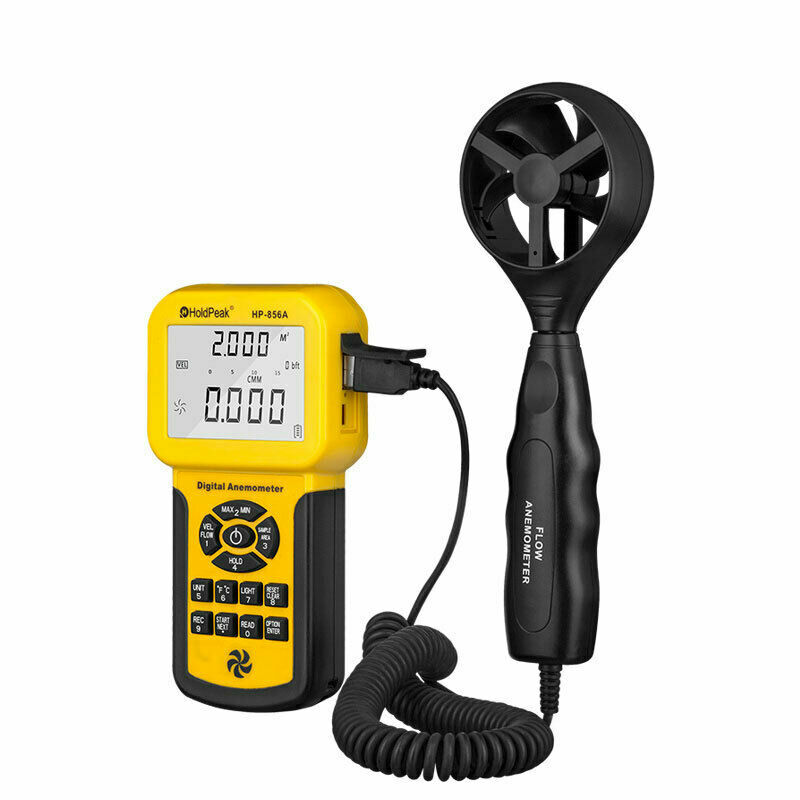 Neu Anemometer CFM HVAC Windmeter Windmessgerät Max 45m/s USB (Ohne Batterie）