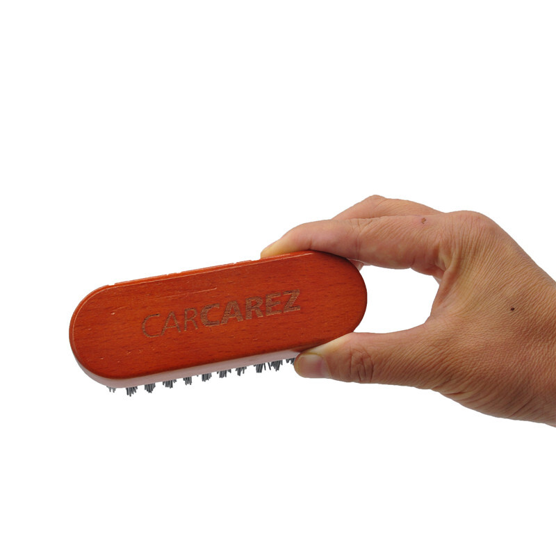 CarCarez Leather Brush for Cleaning Upholstery, Cleaner car Interior sofa shoes