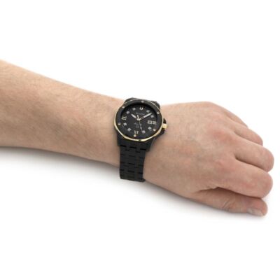 Pre-owned Bulova Black Mens Analogue Watch Marine Star 98d176
