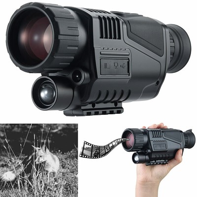 Zavarius Monokulares HD-Nachtsichtgerät mit 5-facher Vergrößerung, bis 500 m