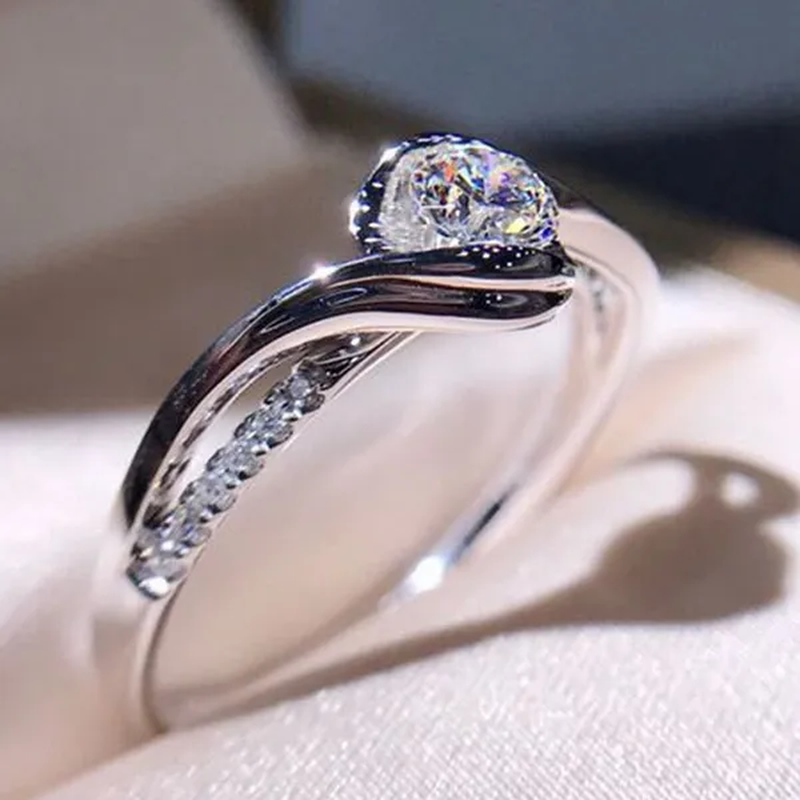 Hannah Martin Luxury Women'S Fashion Jewelry Accessories Womens Ring Rings for Women Natural Gemstone Rings Princess Ring Romantic Wedding Band Bride Engagement Diamond Ring Jewelry