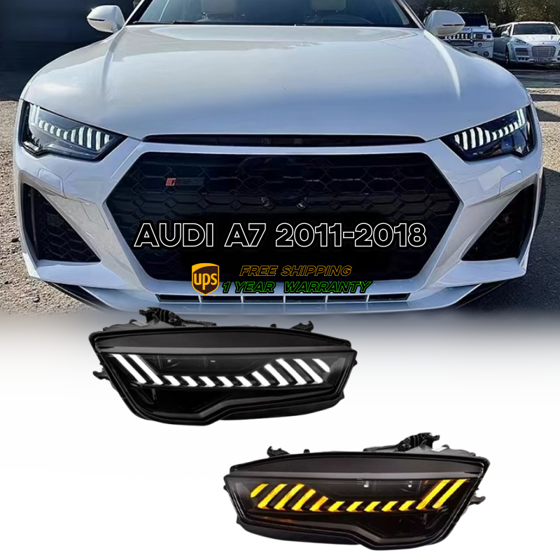 アウディA7 ヘッドライト Upgrade Audi A7 2011-2018 LED Headlights Matrix Projector